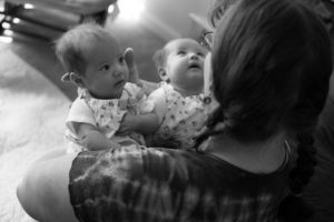 Postpartum doula with twins